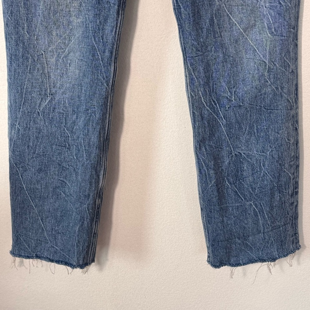 Abercrombie & Fitch Curve Love Ultra High Rise 90s Straight Floral Boho Jeans 25 - Picture 6 of 13